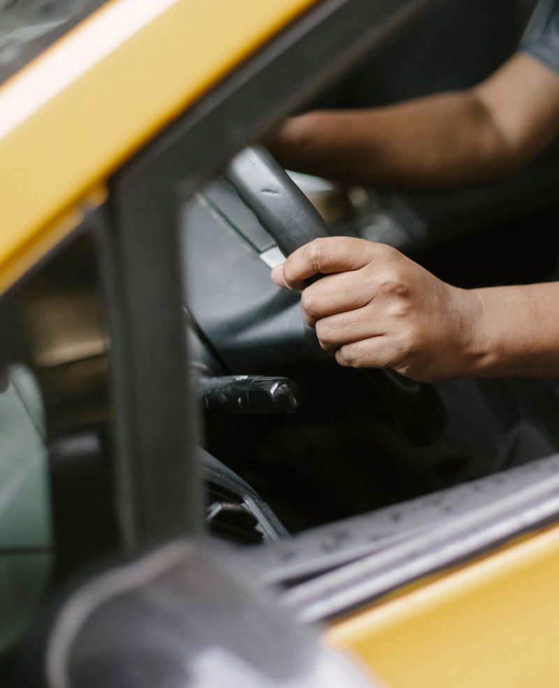 Student driving on city road