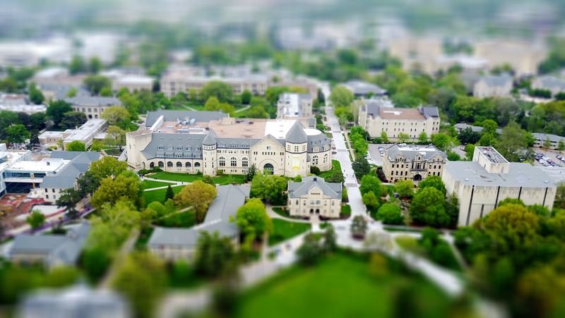 College campus university building