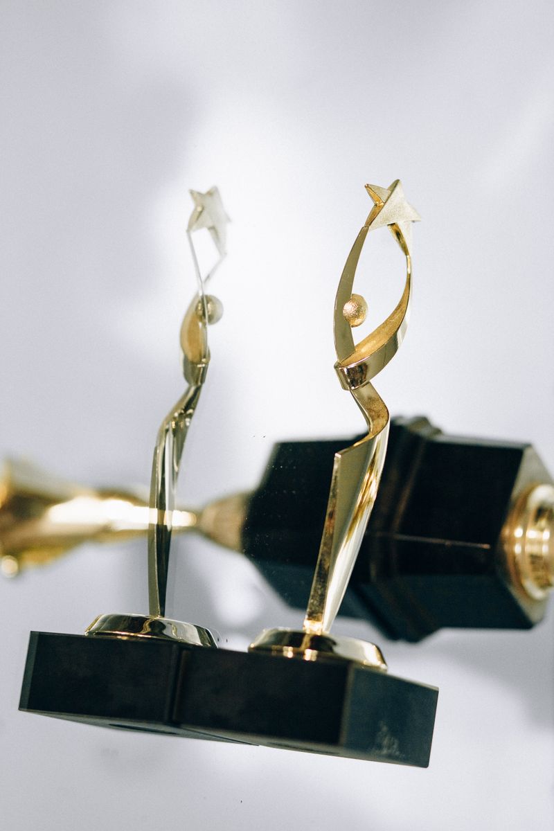 Award trophy representing best insurance companies ranking