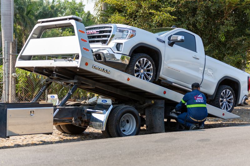 Tow truck on the roadside