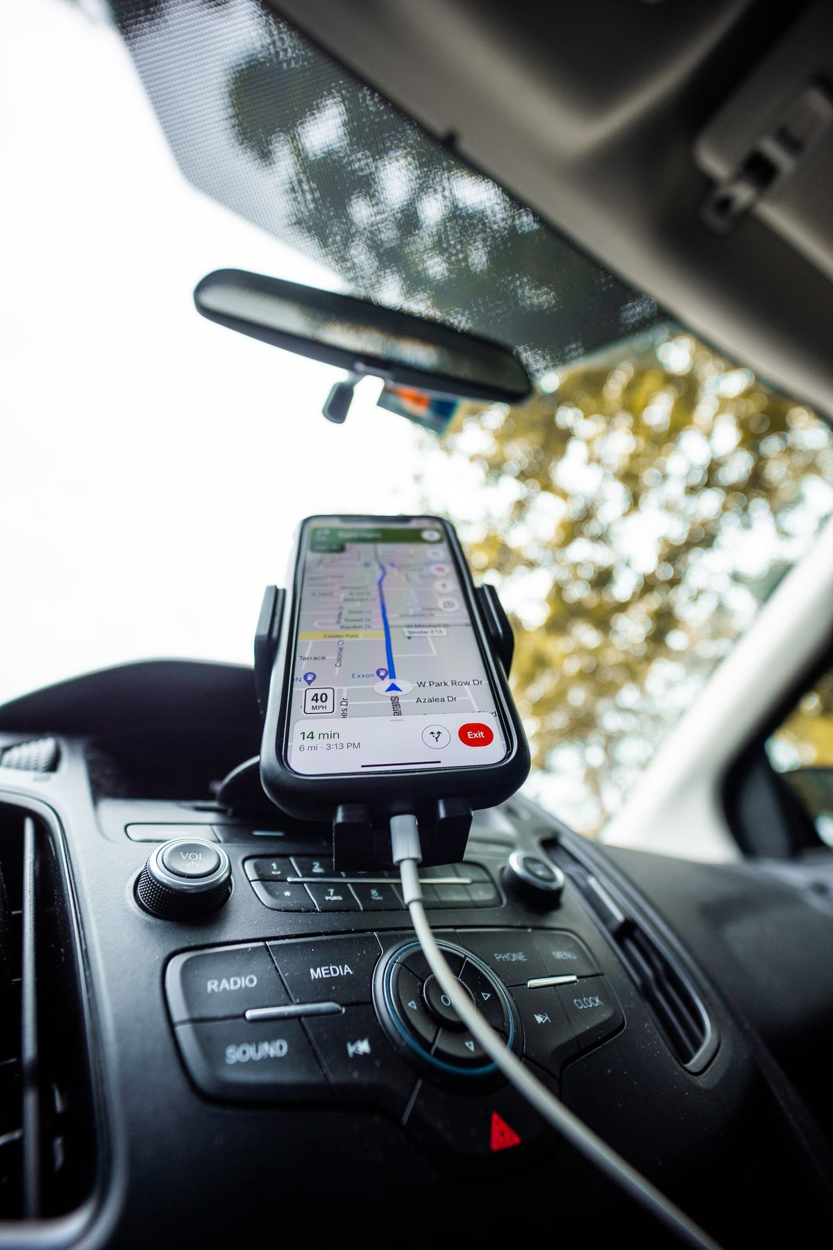 Car navigation on an open road