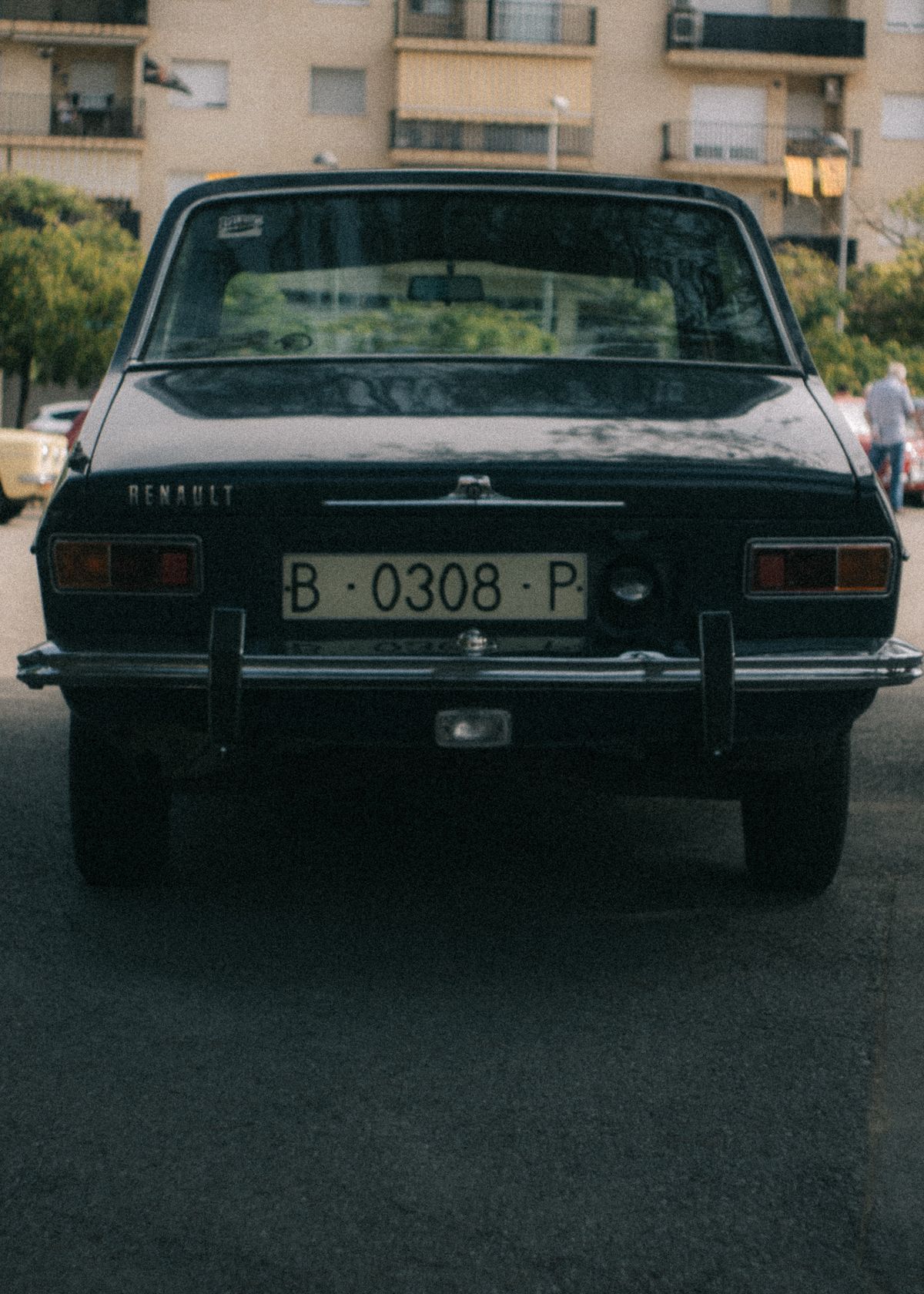 Car license plate close up
