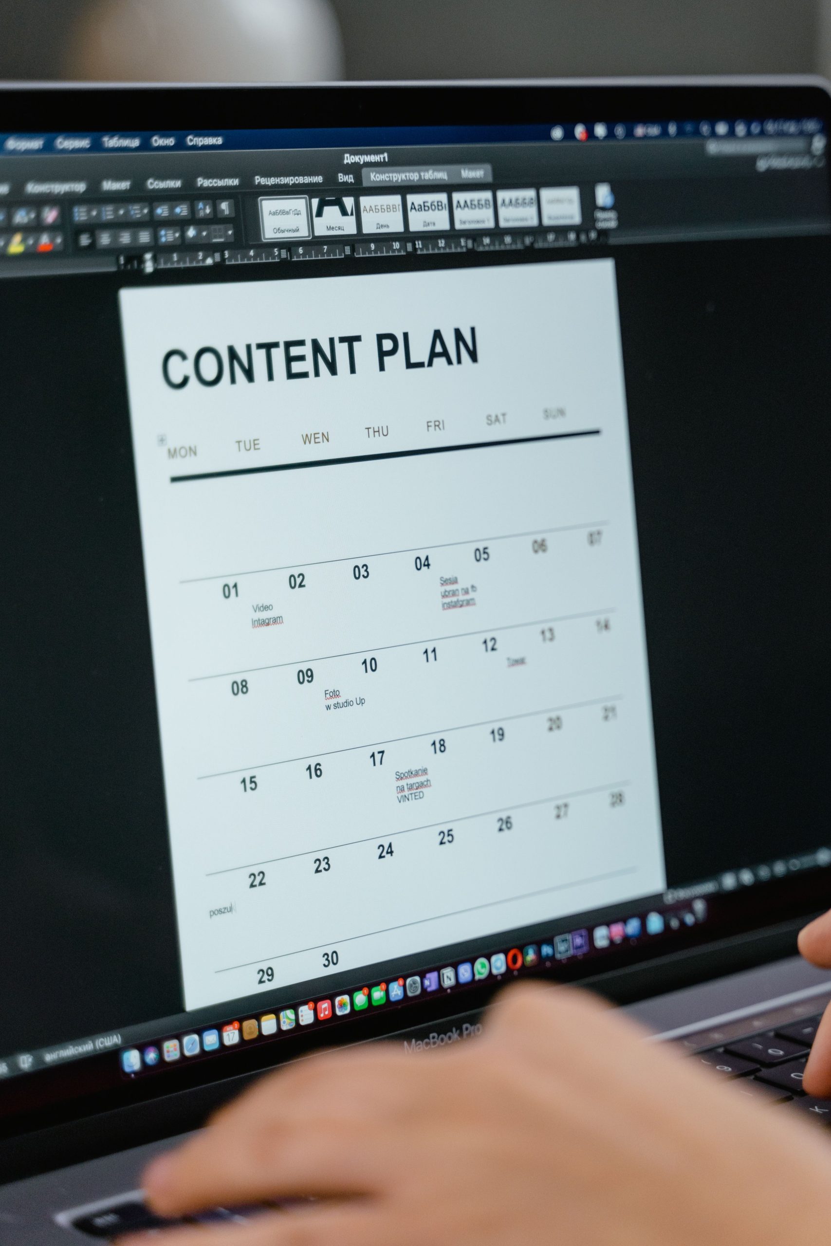 Calendar planning