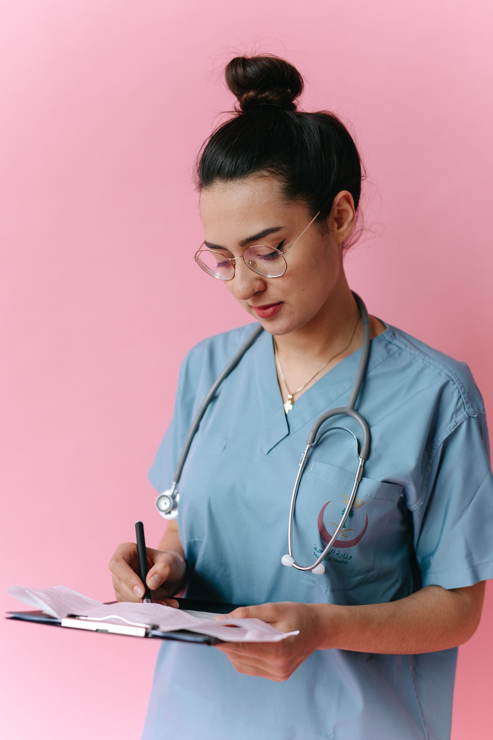Nursing student in medical setting