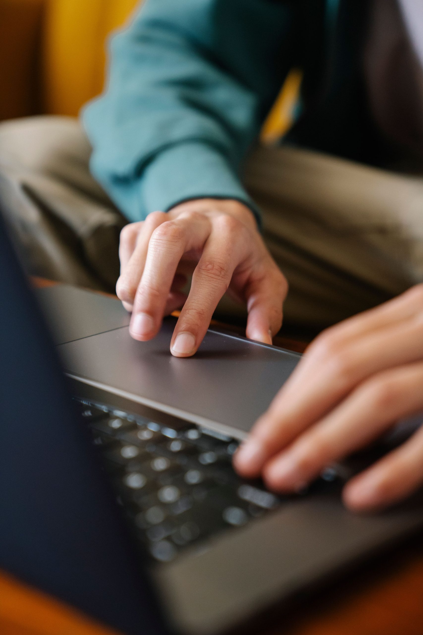 Student on laptop