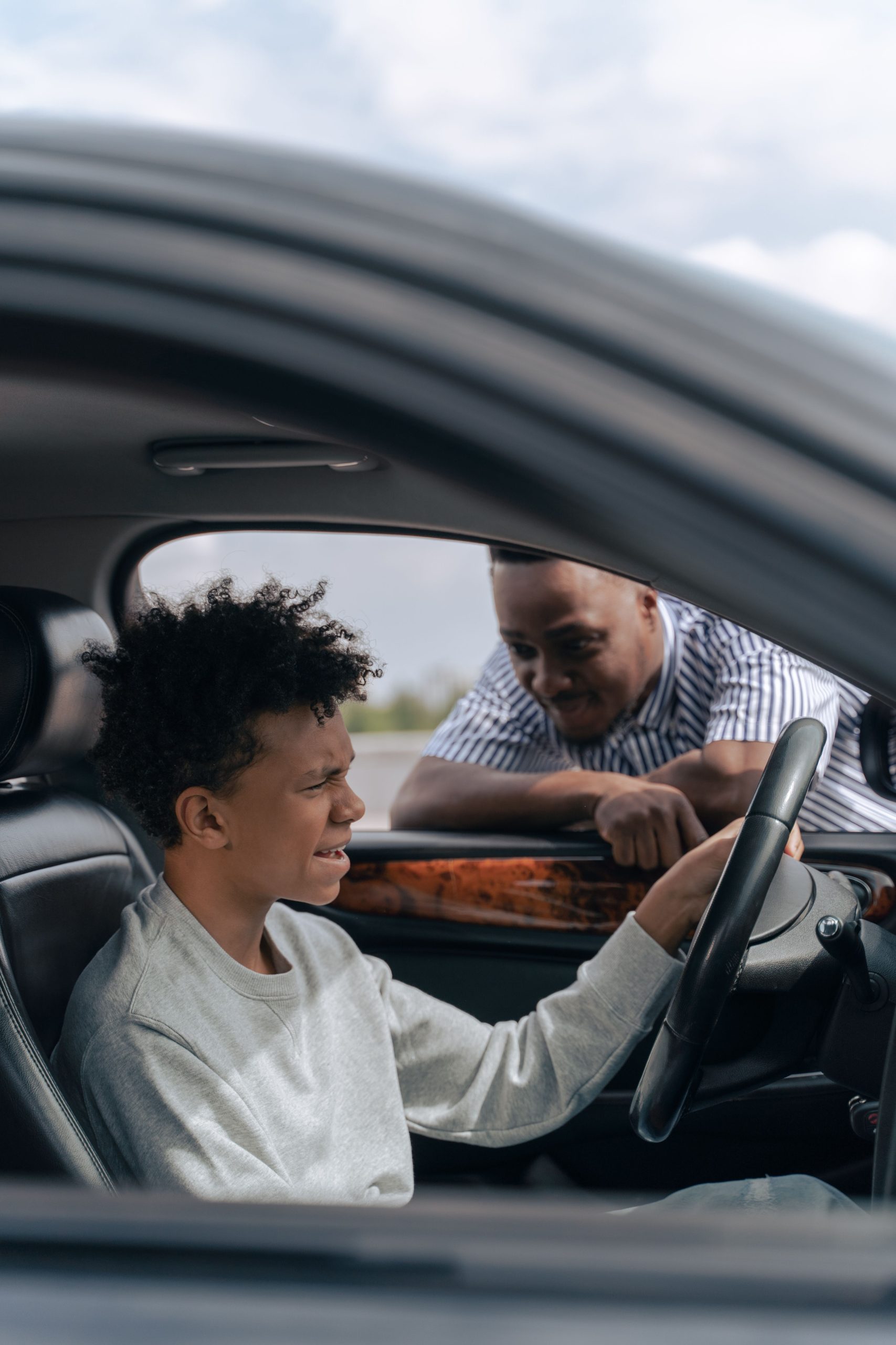 Young driver saving on insurance