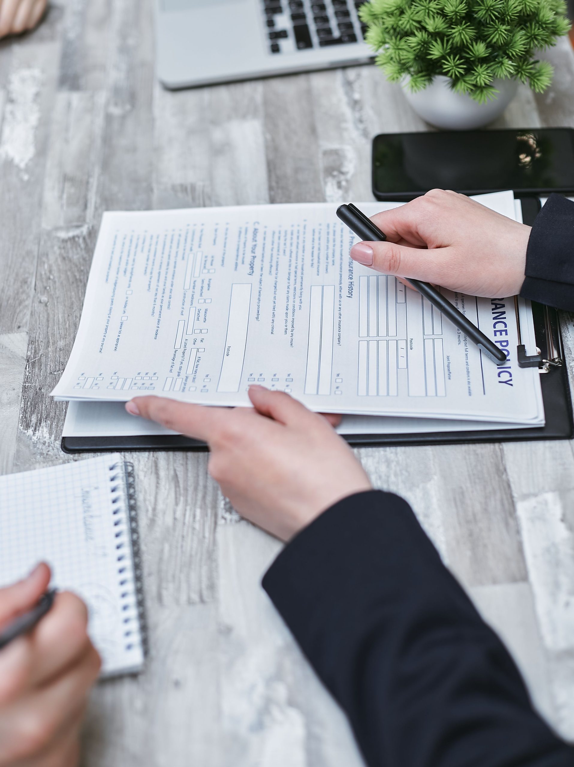 Separate insurance policy paperwork