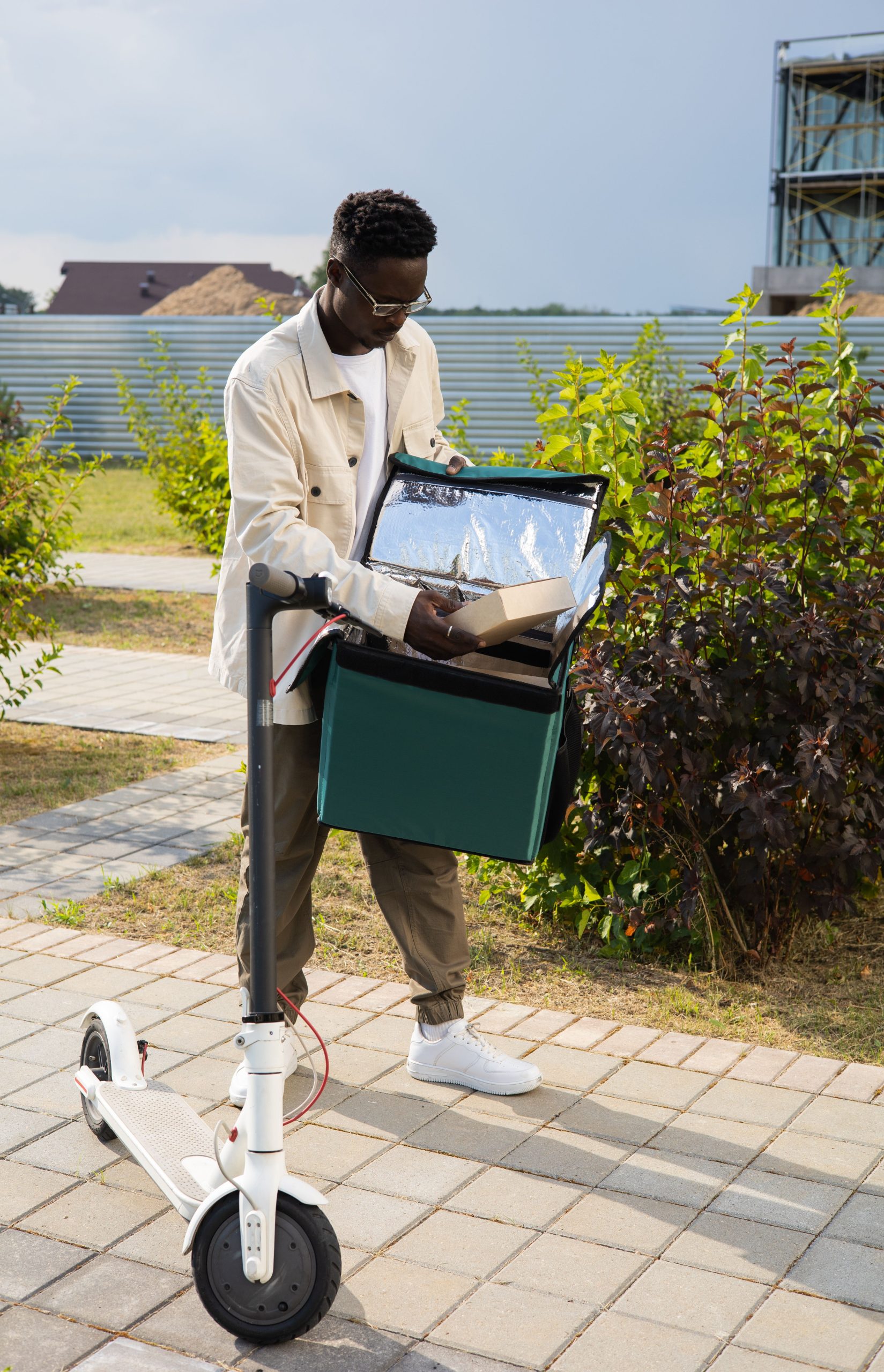 Food courier with bags