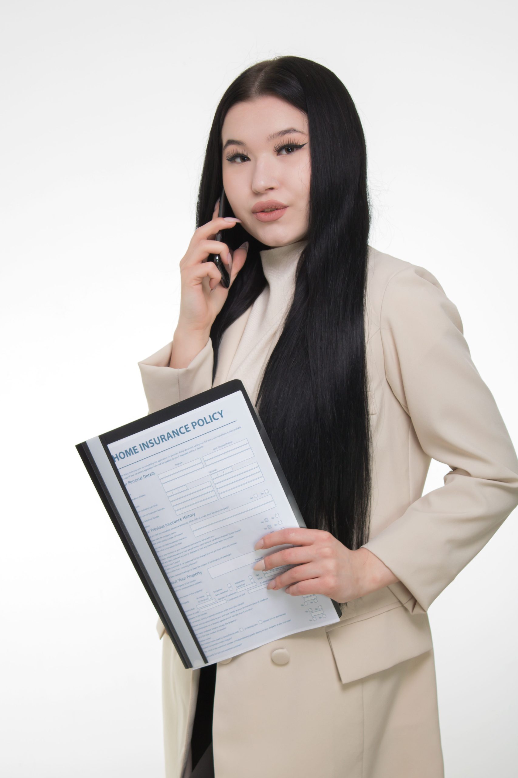 Agent reviewing a car insurance policy