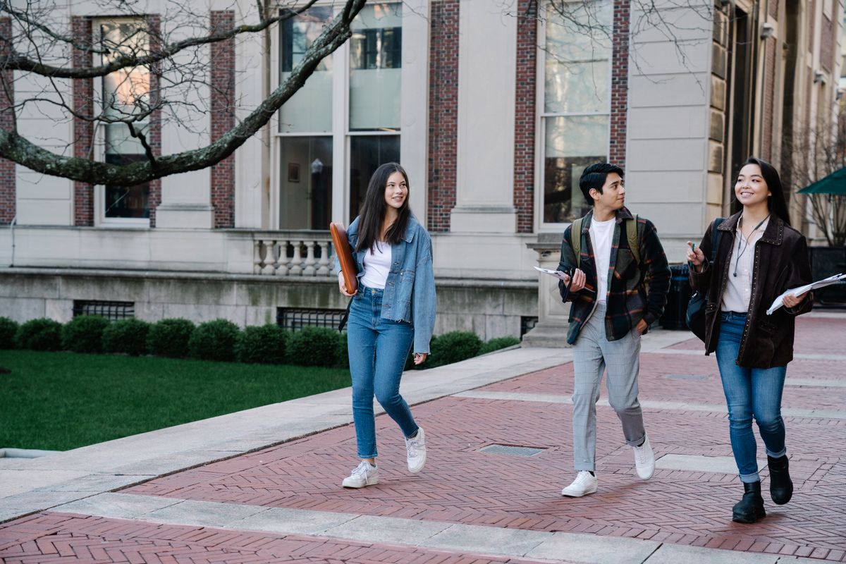 University student with backpack
