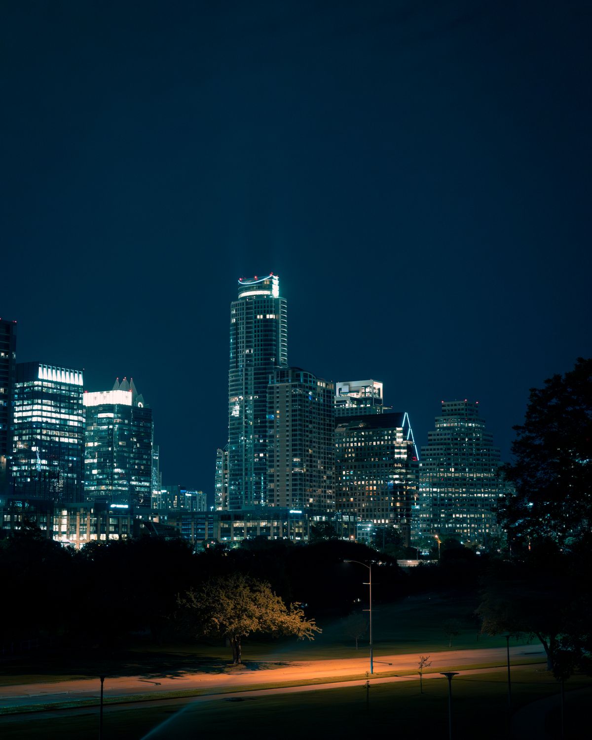 Austin Texas skyline at dusk