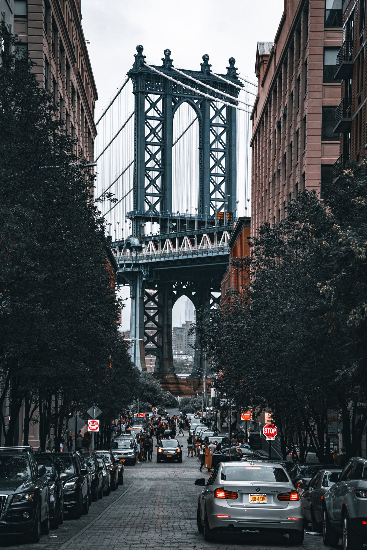 Manhattan street with yellow cabs